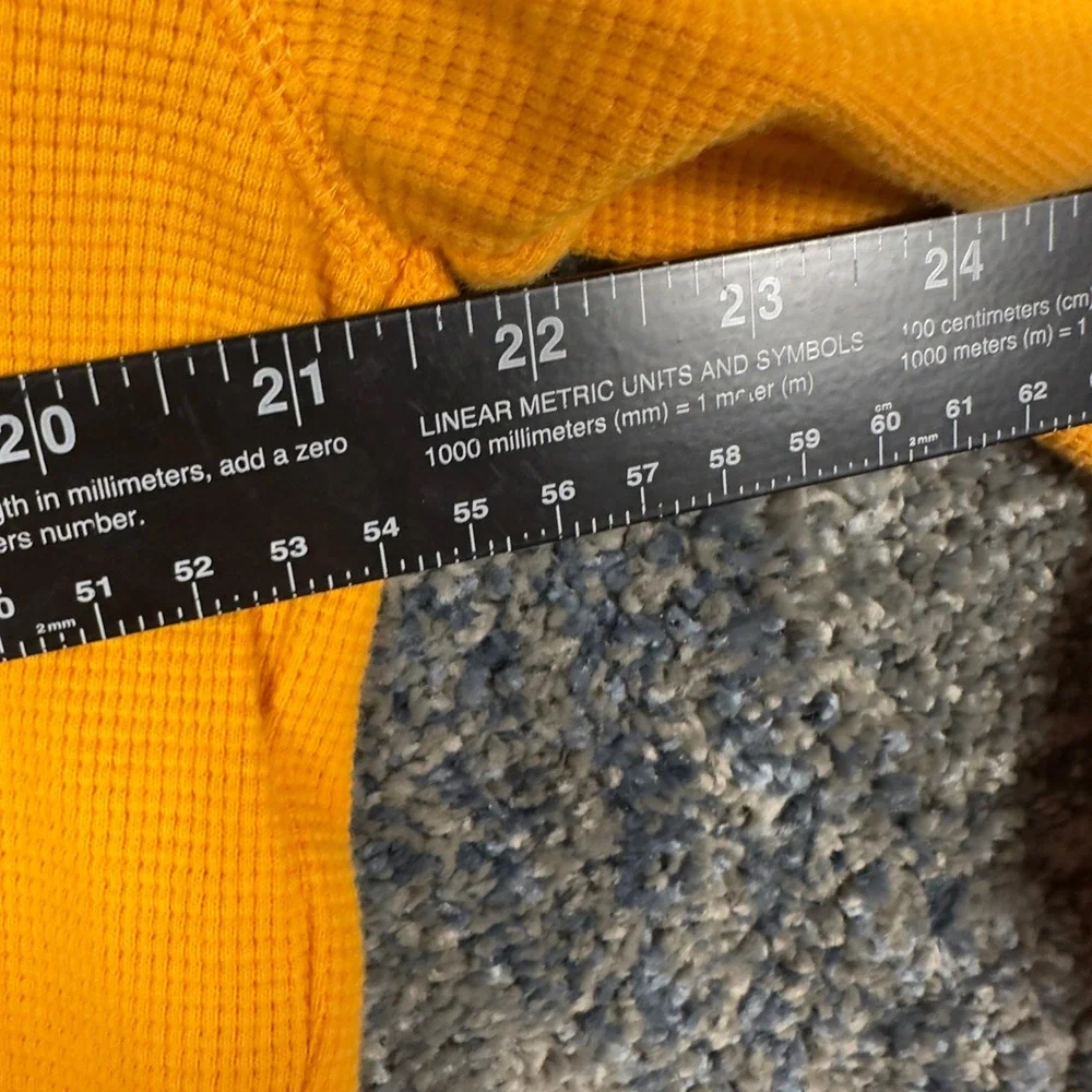 Polo‎ Ralph Lauren Thermal Shirt Mens M Yellow Excellent Waffle Knit Long Sleeve